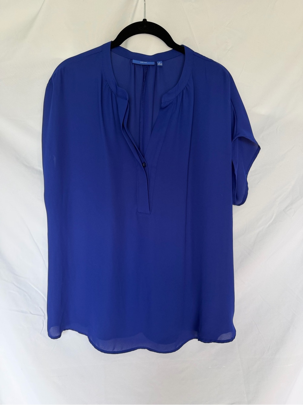 Apt. 9 Royal Blue Split-Neck Blouse